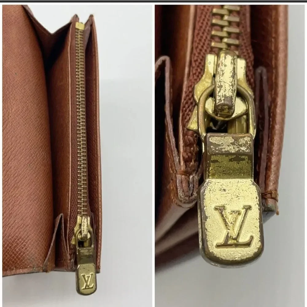 Auth Louis Vuitton Monogram Porte monnaie zip wallet NS121066, 8912AN